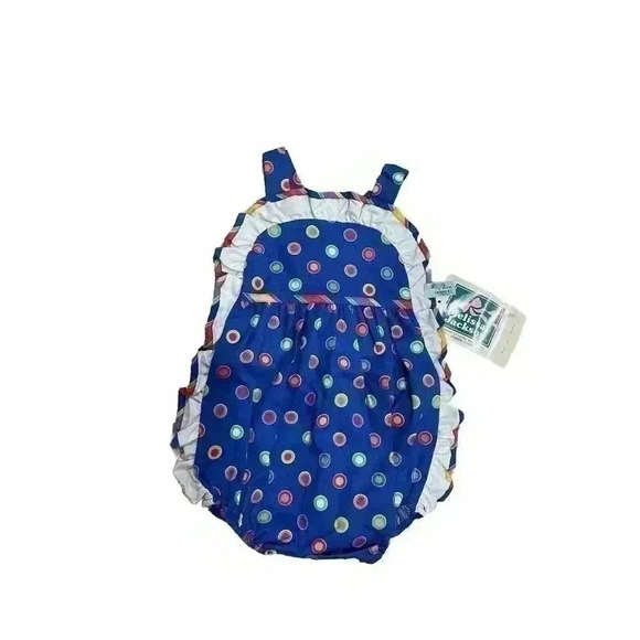 Vintage Melissa Jackson 12 Month Girls Baby One Piece Jumpsuit Bubble Romper USA - Picture 1 of 4